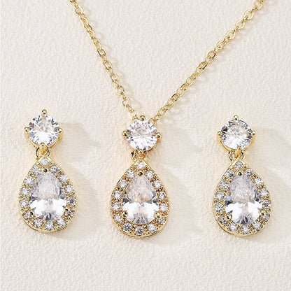 Juliana - Cubic Zirconia Bridal Jewelry Set - Available in Silver, Rose Gold and Yellow Gold