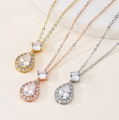 Juliana - Cubic Zirconia Bridal Jewelry Set - Available in Silver, Rose Gold and Yellow Gold