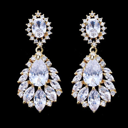 Adrienne - Cubic Zirconia Bridal Earrings - More Colors