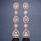 "Tiana" - Cubic Zirconia Bridal Earrings - Available in Silver, Rose Gold and Yellow Gold