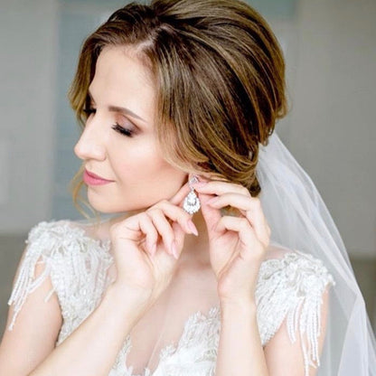 Adrienne - Cubic Zirconia Bridal Earrings - More Colors