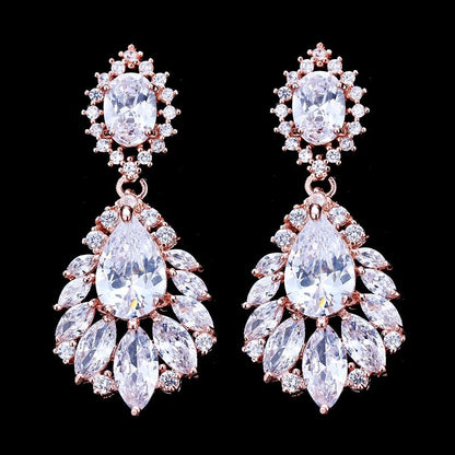 Adrienne - Cubic Zirconia Bridal Earrings - More Colors
