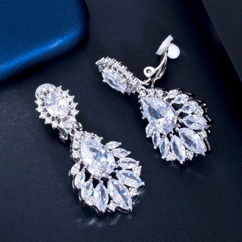 Adrienne - Cubic Zirconia Bridal Earrings - More Colors