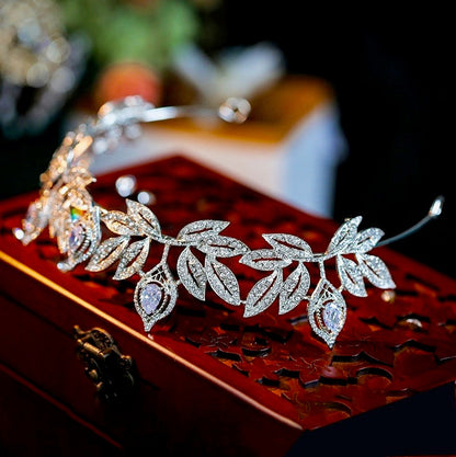 Maxine - Silver Cubic Zirconia Bridal Tiara