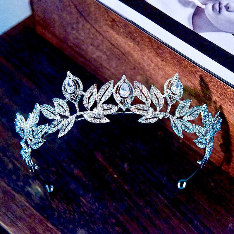 Maxine - Silver Cubic Zirconia Bridal Tiara