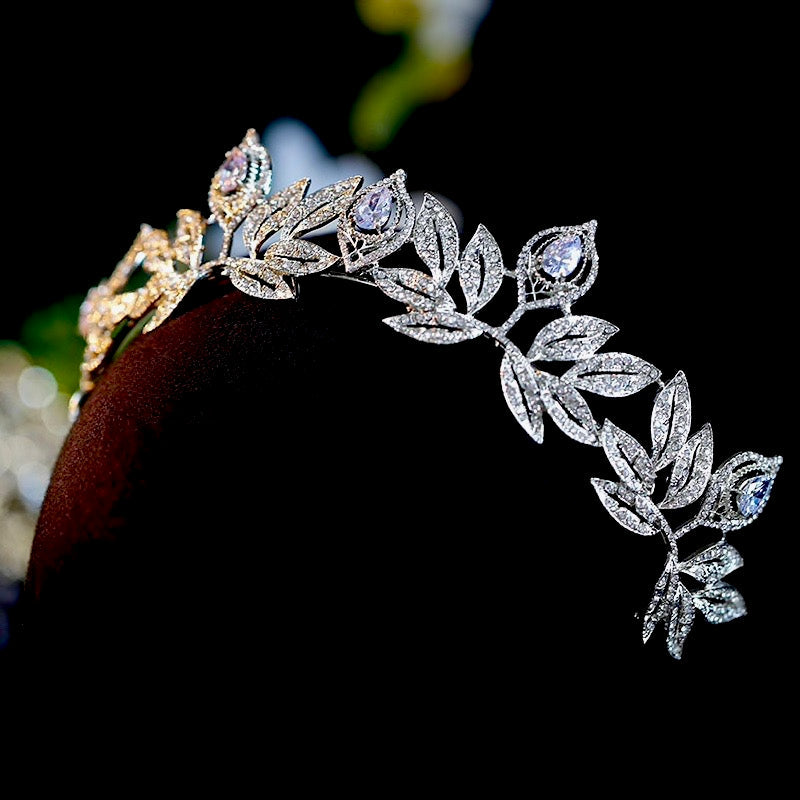 Maxine - Silver Cubic Zirconia Bridal Tiara