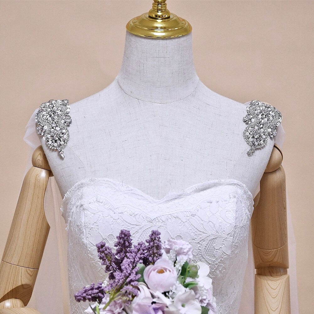 "Constance" - Wedding Cape Veil - Cathedral Length