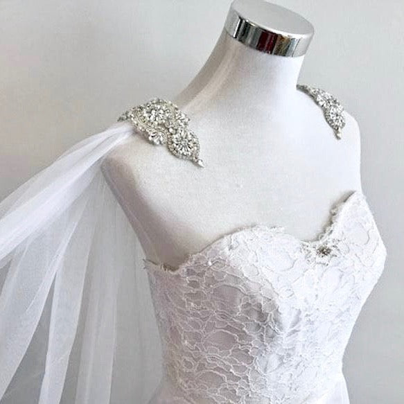 "Constance" - Wedding Cape Veil - Cathedral Length