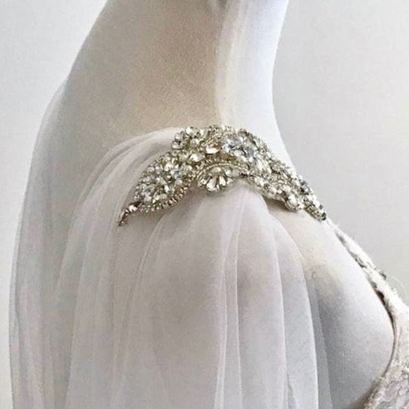 "Constance" - Wedding Cape Veil - Cathedral Length