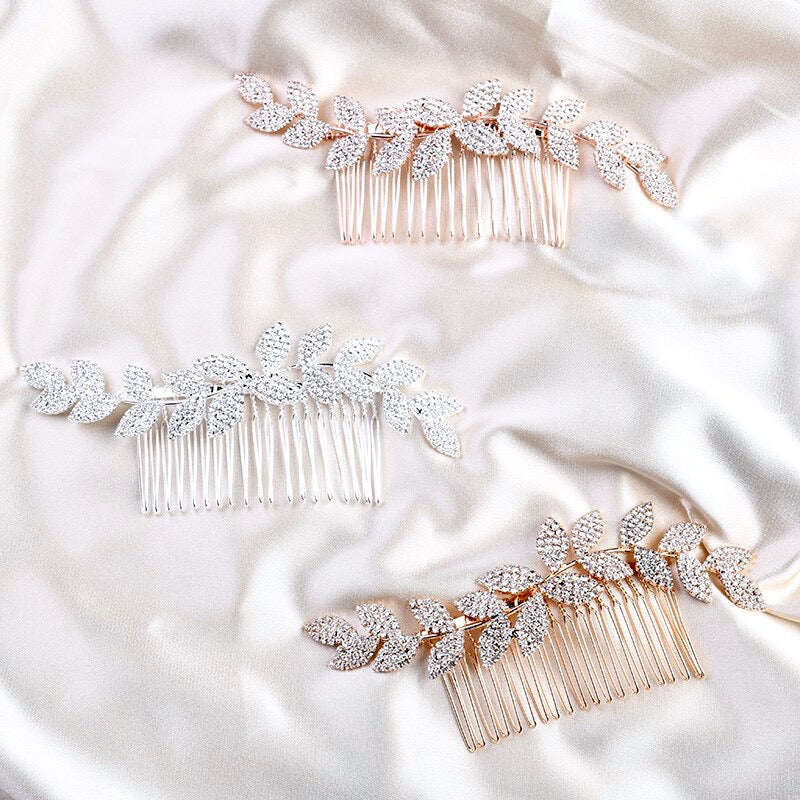 "Cheyenne" - Crystal Bridal Hair Comb - Available in Rose Gold, Silver and Yellow Gold