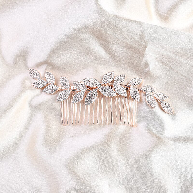 "Cheyenne" - Crystal Bridal Hair Comb - Available in Rose Gold, Silver and Yellow Gold