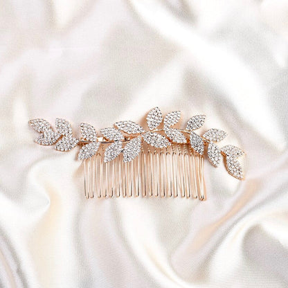 "Cheyenne" - Crystal Bridal Hair Comb - Available in Rose Gold, Silver and Yellow Gold