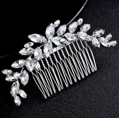 Amina - Silver Austrian Crystal Bridal Hair Comb
