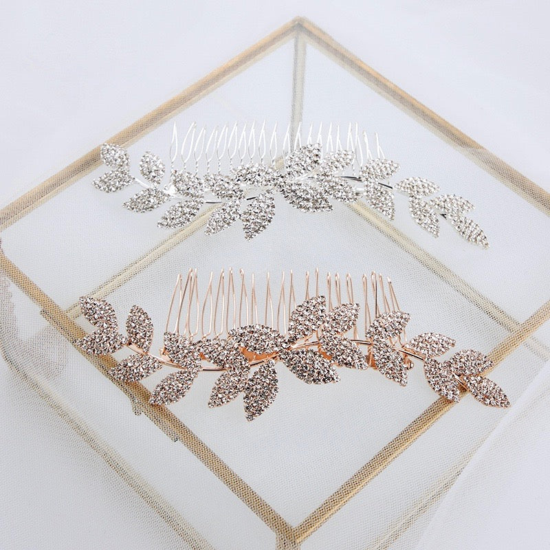 "Cheyenne" - Crystal Bridal Hair Comb - Available in Rose Gold, Silver and Yellow Gold