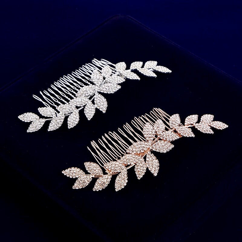 "Cheyenne" - Crystal Bridal Hair Comb - Available in Rose Gold, Silver and Yellow Gold