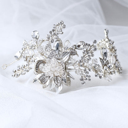 "Stephanie" - Austrian Crystal Bridal Headband / Hair Vine