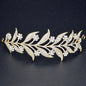 Lady Mary - Micro-Pave Crystal Bridal Half Tiara Headband - Available in Silver, Rose Gold and Yellow Gold