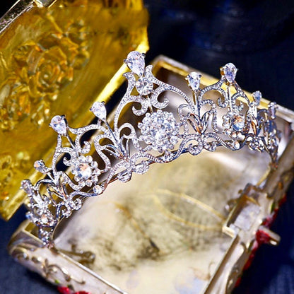 Alena - Silver Cubic Zirconia Bridal Tiara