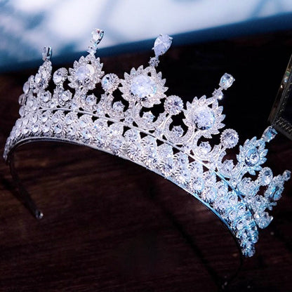 Ryleigh - Crystal Wedding Tiara - Available in Silver and Gold