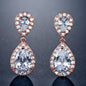 Eniko - Cubic Zirconia Bridal Earrings - Available in Silver, Rose Gold and Yellow Gold