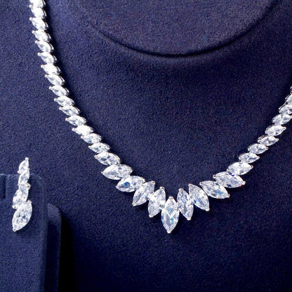 Taylor - Silver Cubic Zirconia Bridal Jewelry Set