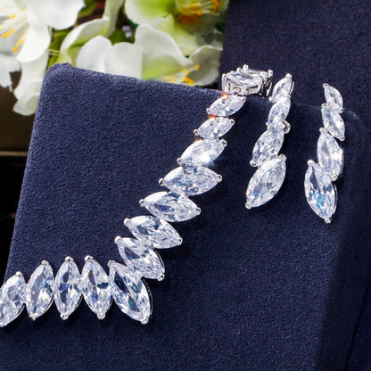 Taylor - Silver Cubic Zirconia Bridal Jewelry Set