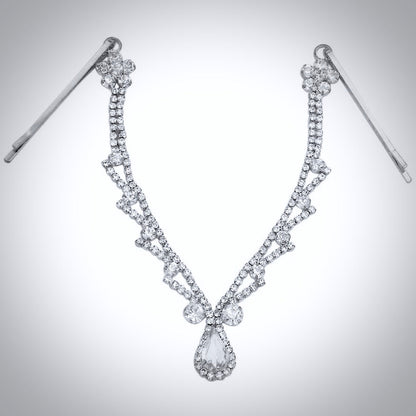 "Shala" - Crystal Bridal Forehead Accessory - Available in Silver and Gold