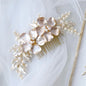 Geneva - Pearl Bridal Hair Comb - Available in Gold and Silver