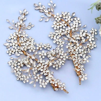 Encantada - Crystal Bridal Headdress - Available in Silver and Gold