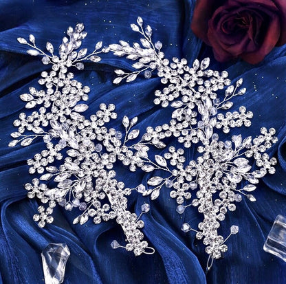 Encantada - Crystal Bridal Headdress - Available in Silver and Gold