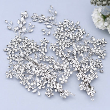 Encantada - Crystal Bridal Headdress - Available in Silver and Gold