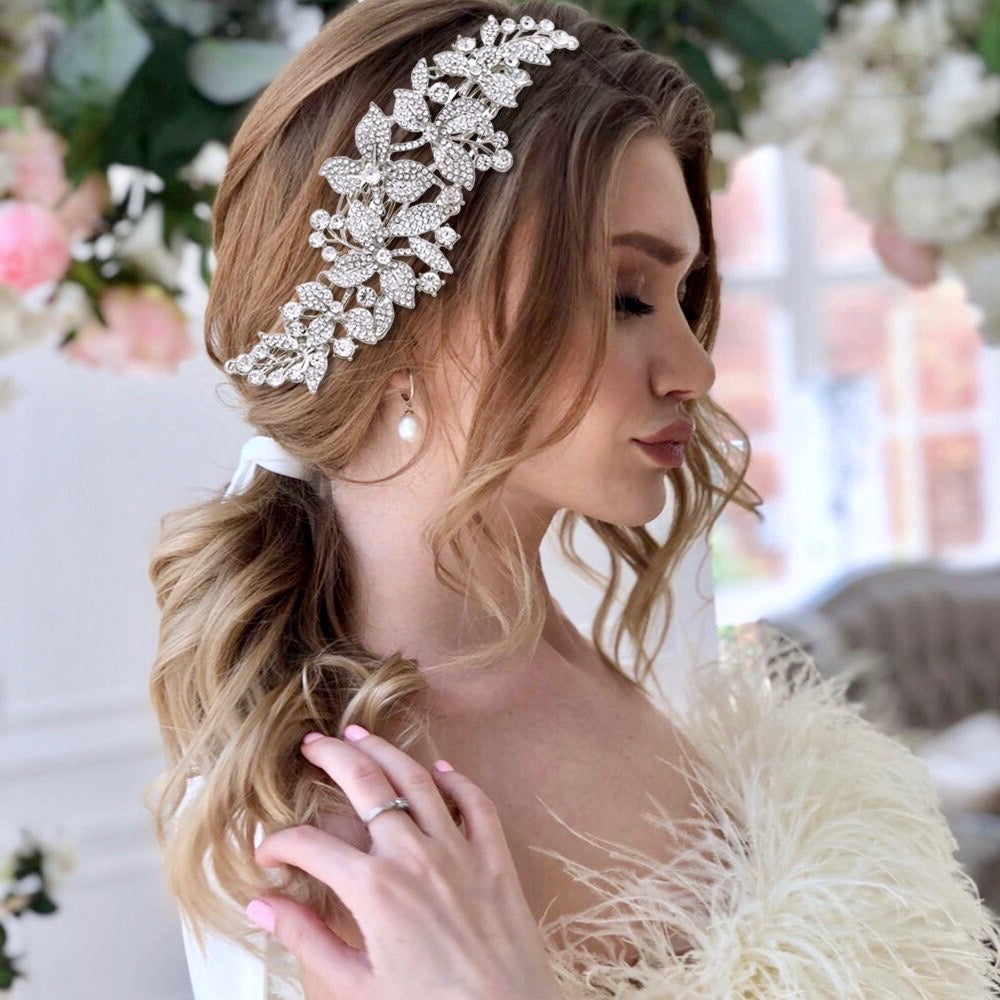Ariel - Austrian Crystal Bridal Hair Comb - Available in Silver, Rose Gold and Yellow Gold