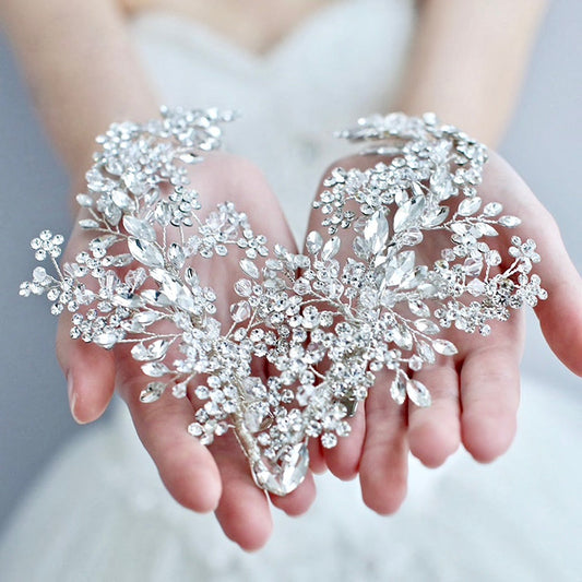 Encantada - Crystal Bridal Headdress - Available in Silver and Gold