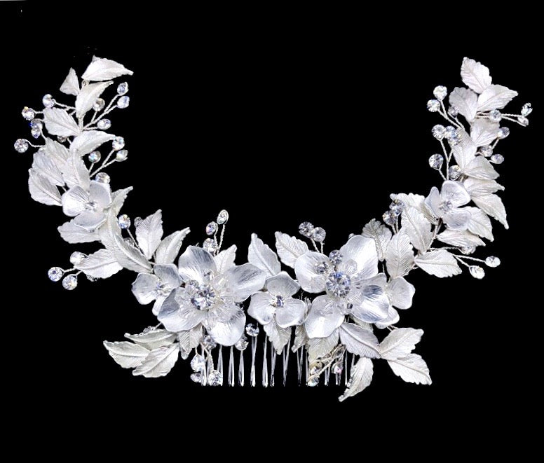 "Venice" - Crystal Bridal Hair Comb - Available in Rose Gold, Silver and Yellow Gold
