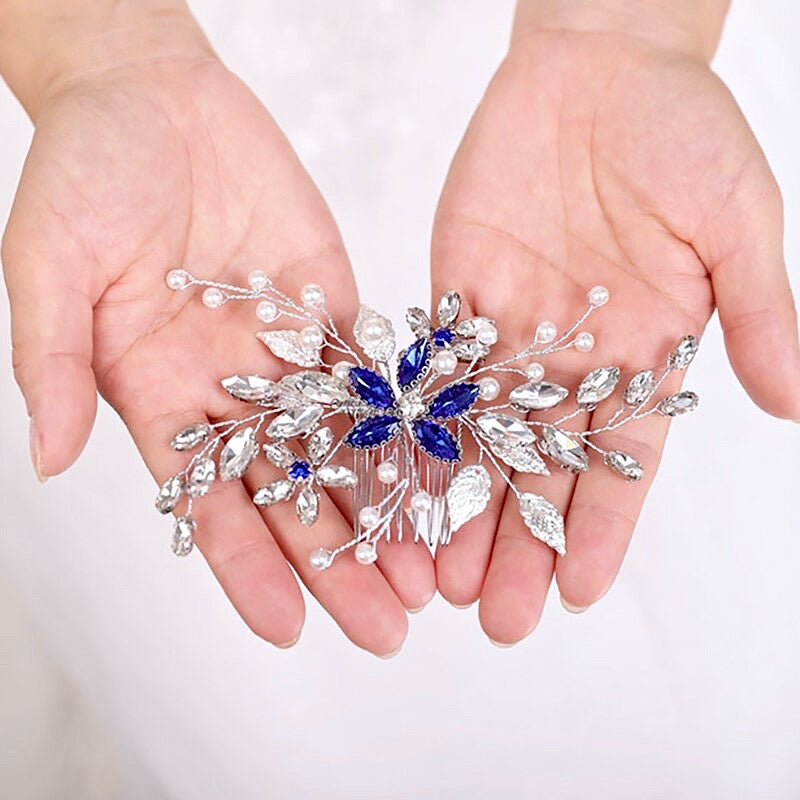 "Marina" - Pearl and Crystal Bridal Hair Comb - More Colors