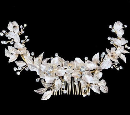 "Venice" - Crystal Bridal Hair Comb - Available in Rose Gold, Silver and Yellow Gold