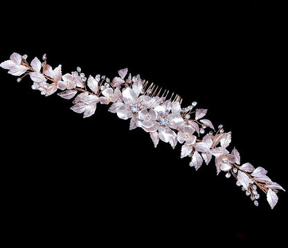 "Venice" - Crystal Bridal Hair Comb - Available in Rose Gold, Silver and Yellow Gold