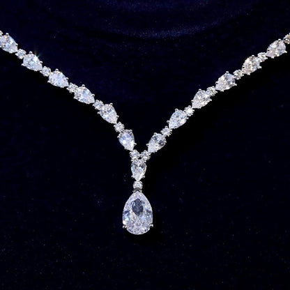 Marion - Silver Cubic Zirconia Bridal Three-Piece Jewelry Set
