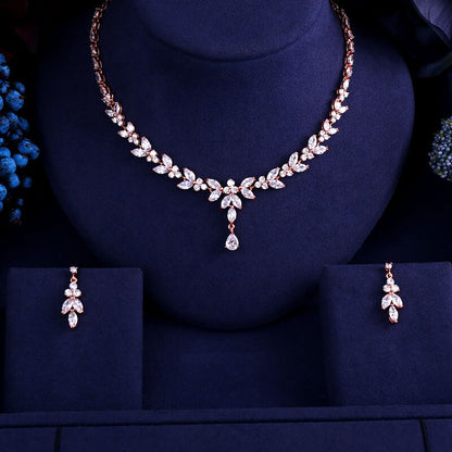 Rebecca - Cubic Zirconia Bridal Jewelry Set - Available in Silver, Yellow Gold and Rose Gold