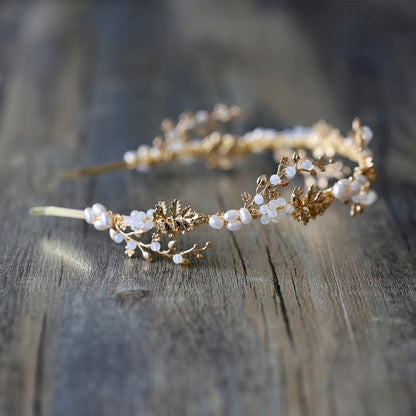 Reatta - Opal and Freshwater Pearl Bridal Headband