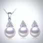 "Sonja" - Sterling Silver and Natural Pearl Bridal Jewelry Set