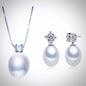 "Laila" - Freshwater Pearl and Sterling Silver Bridal Jewelry Set