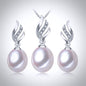 "Alegria" - Sterling Silver and Natural Pearl Bridal Jewelry Set - More Colors Available