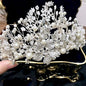 "Carolyn" - Pearl and Crystal Bridal Tiara - Available in Yellow Gold and Silver