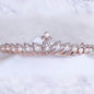 Tracy - Wedding Pearl and Cubic Zirconia Tiara - Available in Silver and Rose Gold