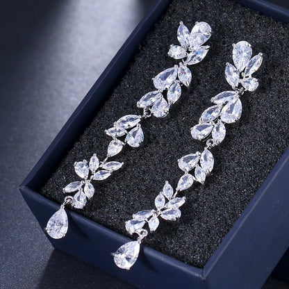 Magdalene - Cubic Zirconia Bridal Earrings - Available in Silver, Rose Gold and Yellow Gold