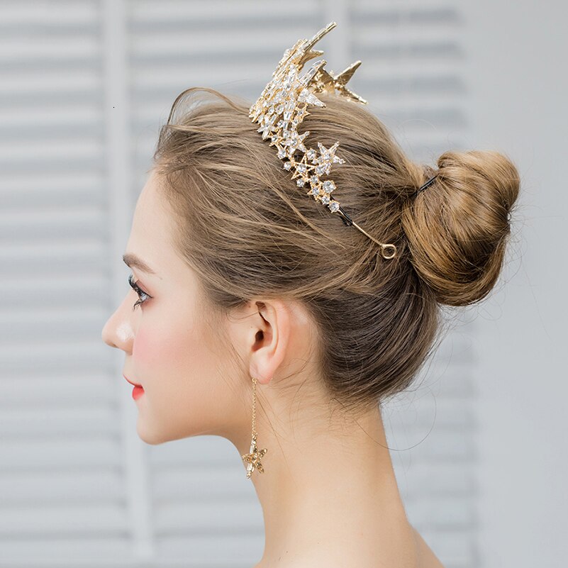 Andromeda - Star Wedding Tiara - Available in Gold and Silver