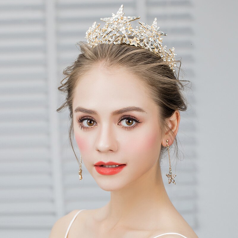Andromeda - Star Wedding Tiara - Available in Gold and Silver