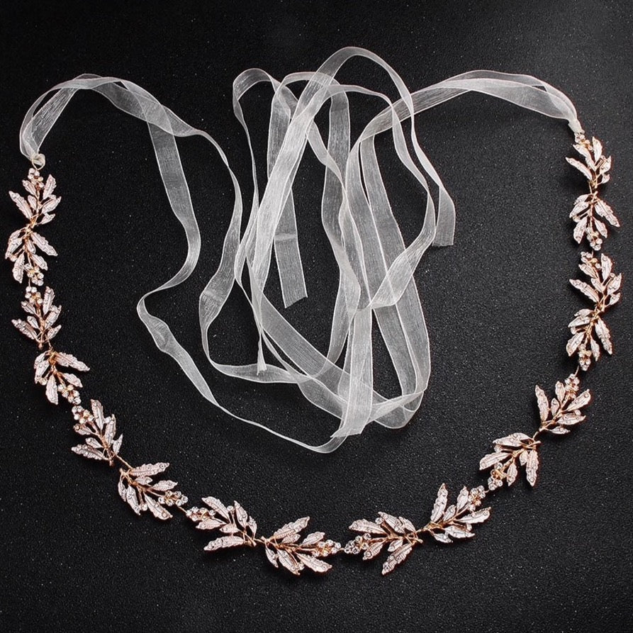 Uma - Crystal Wired Bridal Belt - Available in Silver, Rose Gold and Yellow Gold