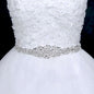Lilian - Silver Crystal Bridal Belt/Sash